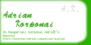 adrian korponai business card